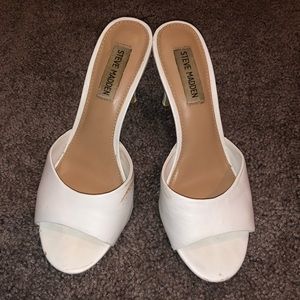Steve Madden White heeled sandals/mules - 6.5